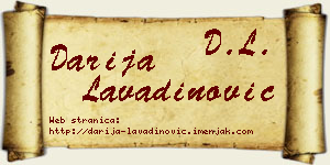 Darija Lavadinović vizit kartica